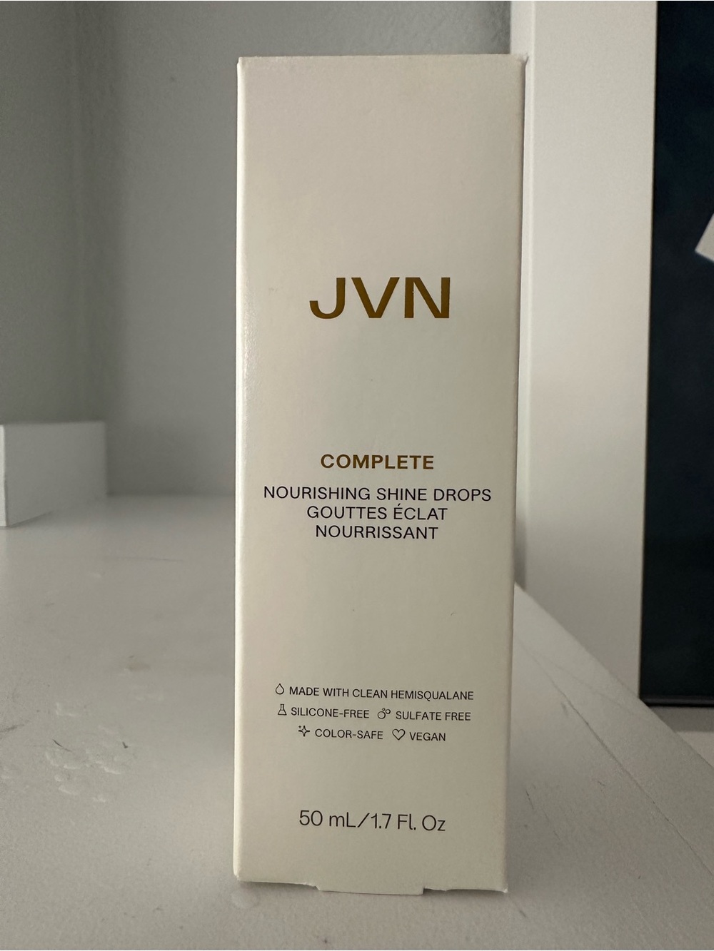 JVN Complete Nourishing Shine Drops - Cream & Gold Accents